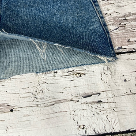 Zara Denim Mini Skirt with Raw Hem Size M - Picture 6 of 8